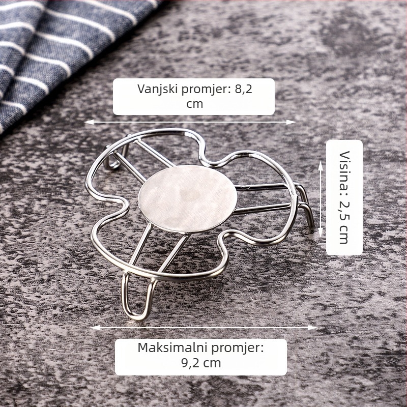 Stalak za paru od 304 nehrđajućeg čelika za kućnu upotrebu, posuda za paru s visokim nogama, višenamjenska posuda za jaja i povrće
