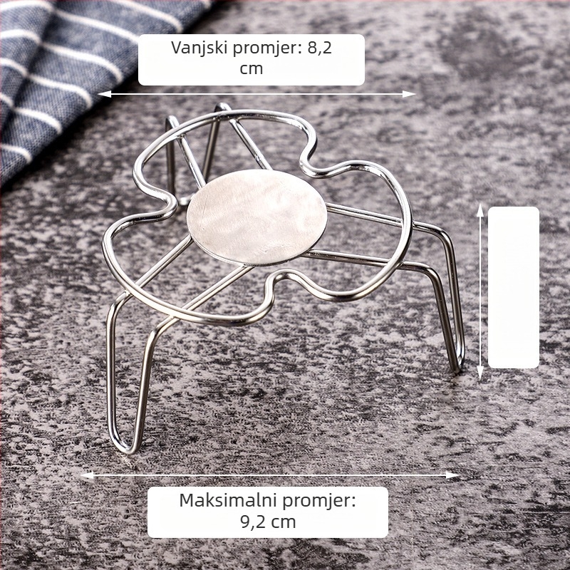 Stalak za paru od 304 nehrđajućeg čelika za kućnu upotrebu, posuda za paru s visokim nogama, višenamjenska posuda za jaja i povrće