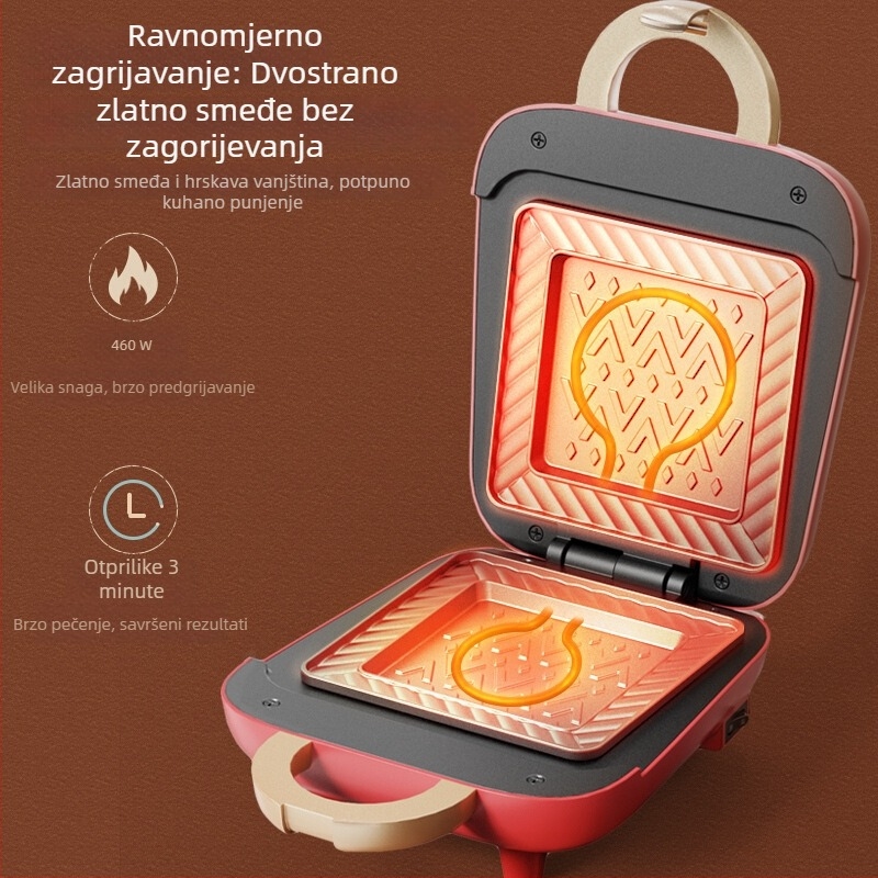 Bear SMZ-B05N1 Višenamjenski uređaj za doručak: aparat za sendviče, pekarnik i dvostrano zagrijani električni grill