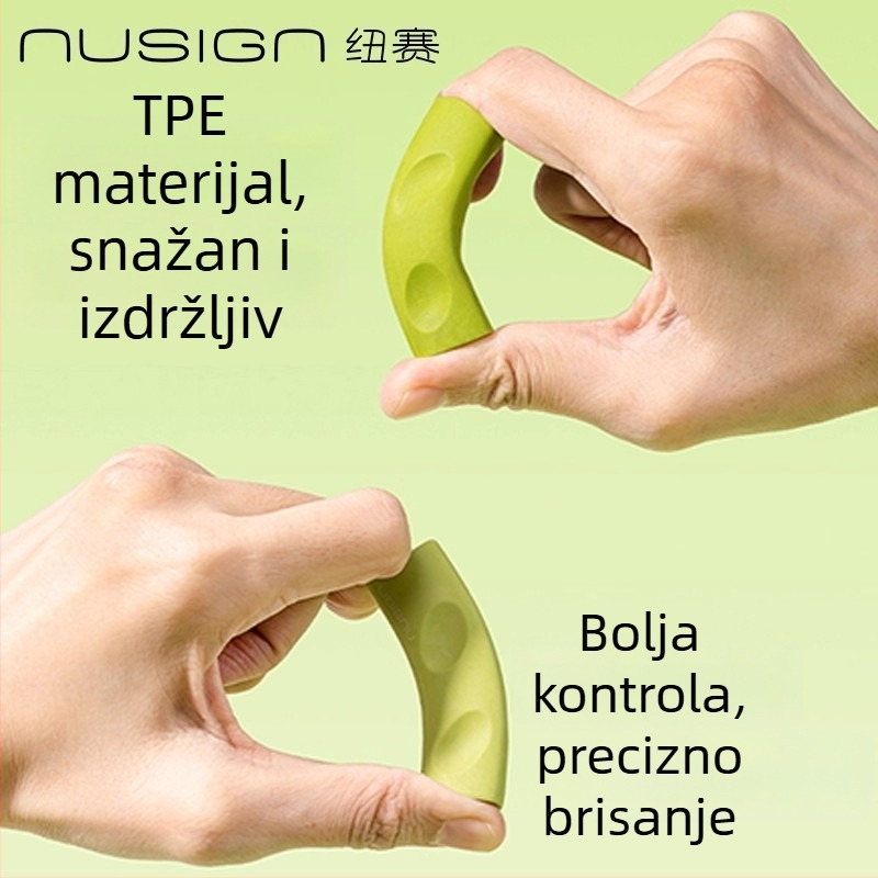 Deli Ns799 Zeleno trokutasta gumica za brisanje s spremnikom za strugotine