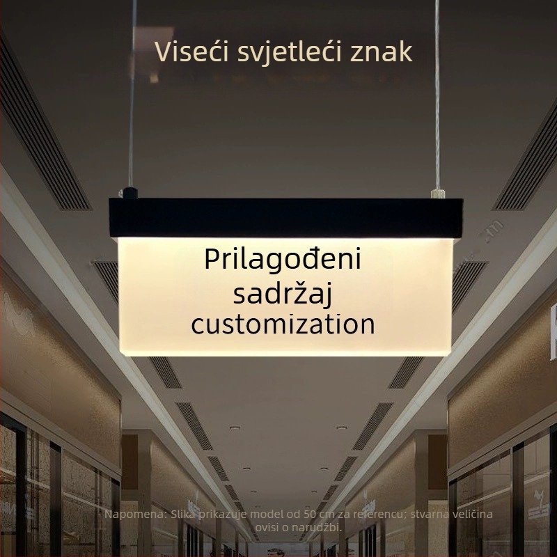 Set svjetlećih natpisa za siguran prolaz u trgovačkom centru: WC, izlaz, vodič lifta, brojevi vrata i prostorija