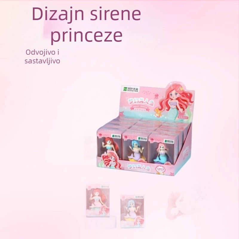 Princeza sirena: složiva gumica u obliku sirene