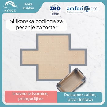 Silikon bake mat za kruh i tost, prehrambena kvaliteta silikona, anti-prijanjajuća podloga za pečenje