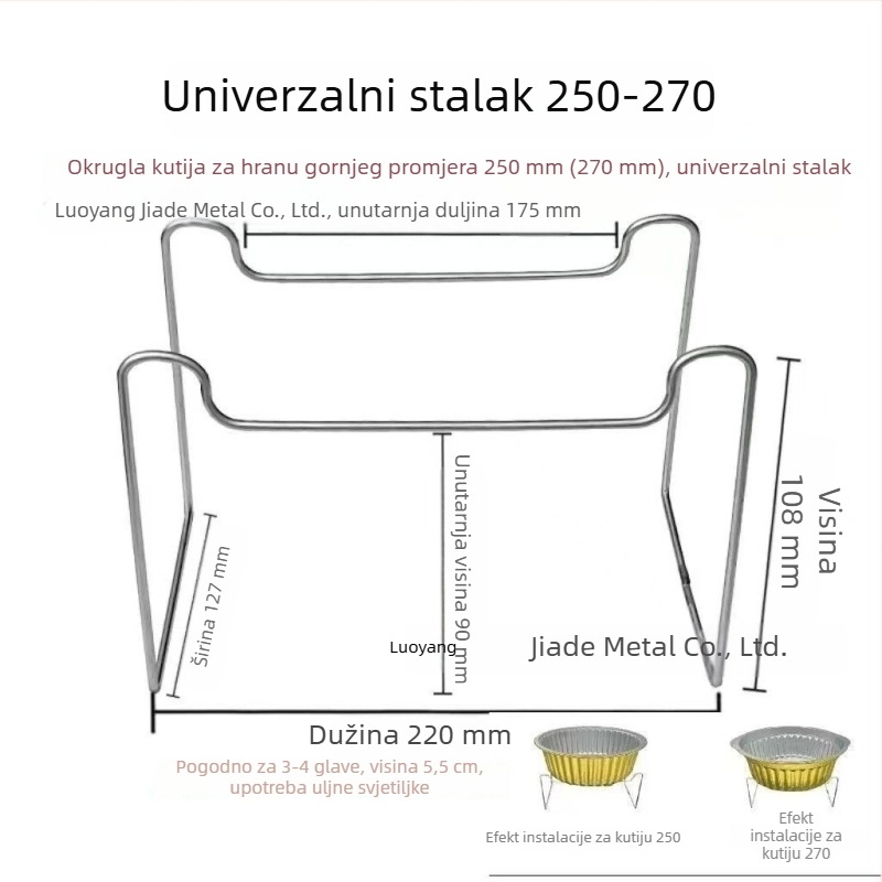 Jednokratni stalak za mini vrući lonac, aluminijska folija zdjela i alkoholna lampica