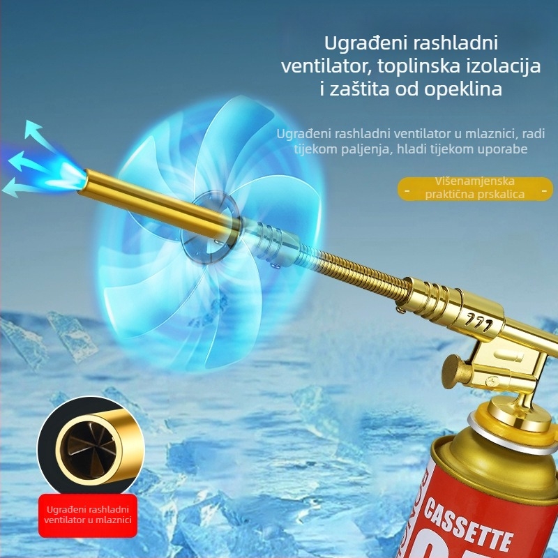 Nova zapaljiva baklja za plinski štednjak s produženim crijevom – prijenosna za kampiranje i vanjsko kuhanje