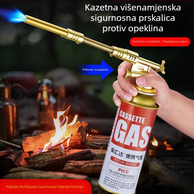 Nova zapaljiva baklja za plinski štednjak s produženim crijevom – prijenosna za kampiranje i vanjsko kuhanje
