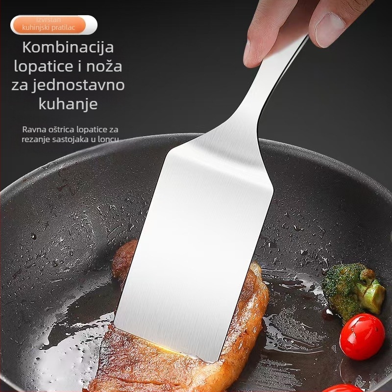 Mala spatula od nehrđajućeg čelika, plosnata spatula za teppanyaki, biftek, tortu i palačinke