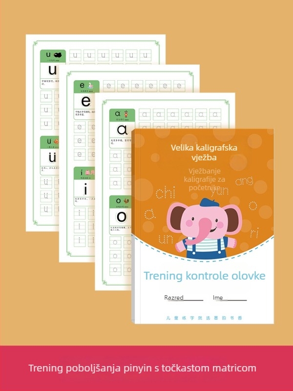 Vježbenica za kontrolu držanja olovke za učenike prvog razreda: vježbe crtanja točkicama i pravilna pozicija za pisanje