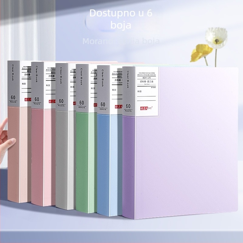 Morandi A4 mapa s prozirnim umetkom za pohranu ispitnih radova, glazbenih partitura i potvrda