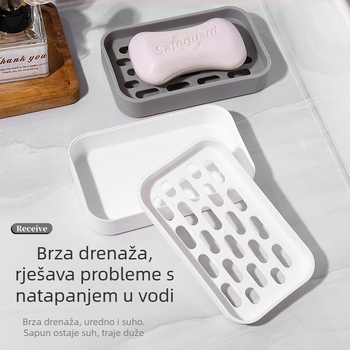 Kreativna dvostruka posuda za sapun s odvodnjavanjem za kupaonicu, široke i debele konstrukcije, pogodna za sapune i ručno izrađene sapune