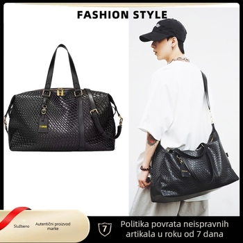 Unisex fitness torba s mokro/suho odjeljkom, putna i dnevna torba, 20–35 L, PU koža s reljefom, prozračna podstava od poliestera, geometrijski uzorak