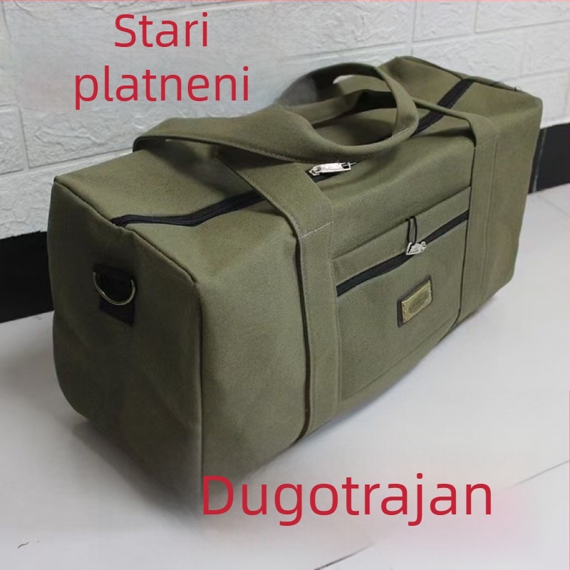 Retro stil platnena putna torba s velikim kapacitetom, unisex, za kratka putovanja i poslovna putovanja