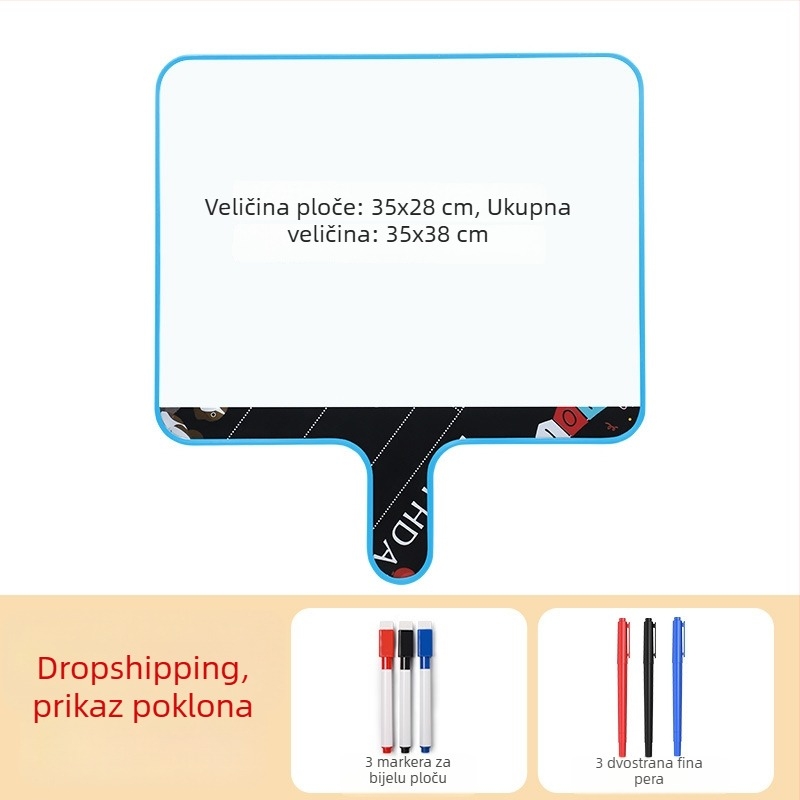 Magnetska brisača, ručna ploča za uživo prijenos – dvostrana mini ploča za pisanje, podsjetnike i broj bodova