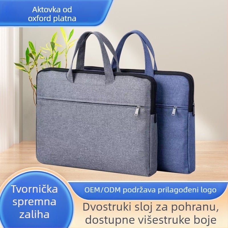Adkere Muška poslovna torba - Oxford platno, karirani uzorak, ugrađen džep za telefon, pretinac za olovke, pretinac za prijenosno do 16 inča, dvostruka naramenica, unisex