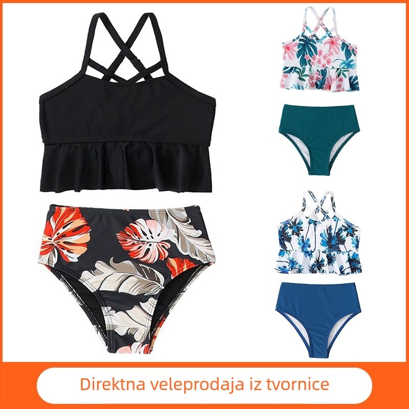 Dječji dvodijelni kupaći kostim za djevojčice, najlon, podstava od poliester
