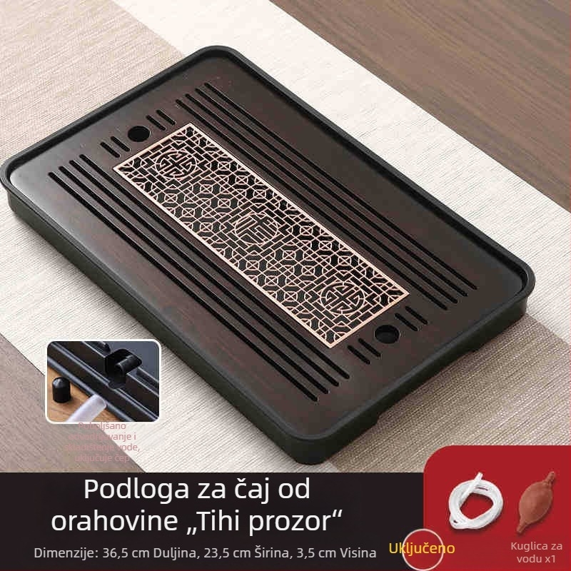 Yue serija: Kompaktni čajni pladanj za kućnu upotrebu, novi model 2025, s odvodom vode i suhim kuhanjem čaja
