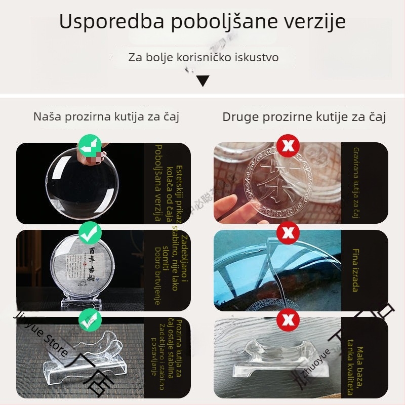 Stalak za Pu'er čajne kolače, drveni stalak za čajne listove, masivan drveni prikaz, kutija za čaj Pu'er, prašnjom otporan stalak, kutija za skladištenje čaja