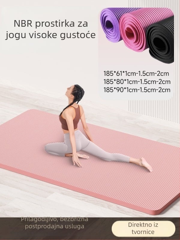 NBR gimnastička podloga, apsorpcija udara, podloga za vježbanje i fitness, protuklizna joga podloga za kućnu upotrebu