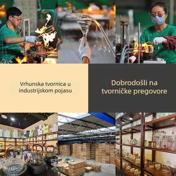 Staklena boca za vodu i čajnik s velikim kapacitetom, kućna upotreba, uzorak ledenog glečera