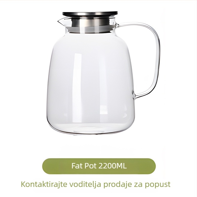 Staklena boca za vodu i čajnik s velikim kapacitetom, kućna upotreba, uzorak ledenog glečera