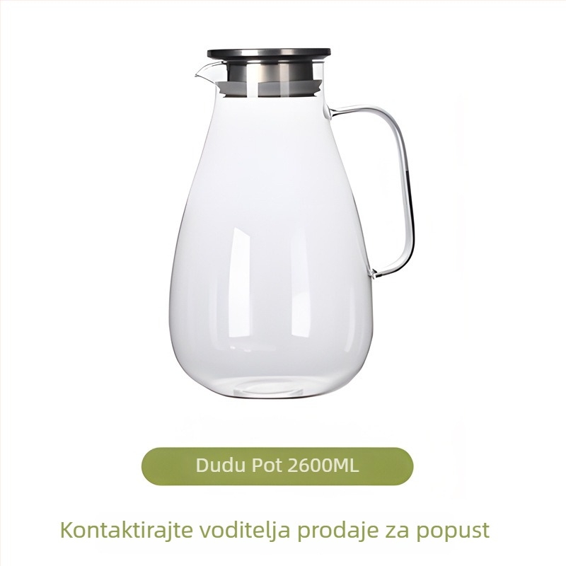 Staklena boca za vodu i čajnik s velikim kapacitetom, kućna upotreba, uzorak ledenog glečera