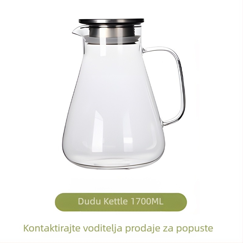 Staklena boca za vodu i čajnik s velikim kapacitetom, kućna upotreba, uzorak ledenog glečera