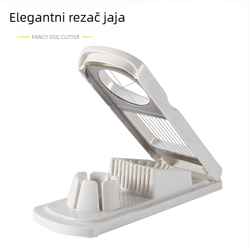 Japanski stil rezač za jaja s dvostrukom glavom, dvostruka funkcija za različite načine rezanja