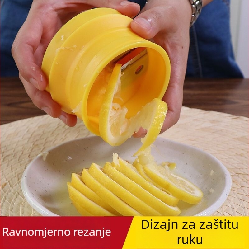 Okretni rezač za limun i voće — dekorativni nehrđajući čelik kuhinjski alat za limun, krumpire i krastavce