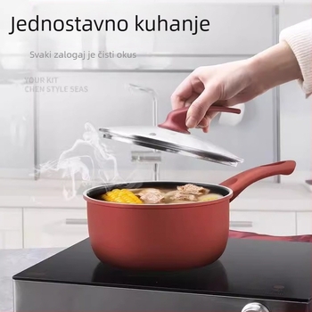 Neprijanjajući lonac za mlijeko za dječju hranu, mali kućni lonac za zagrijavanje mlijeka i dječje hrane, pogodan za indukciju i plinsku ploču