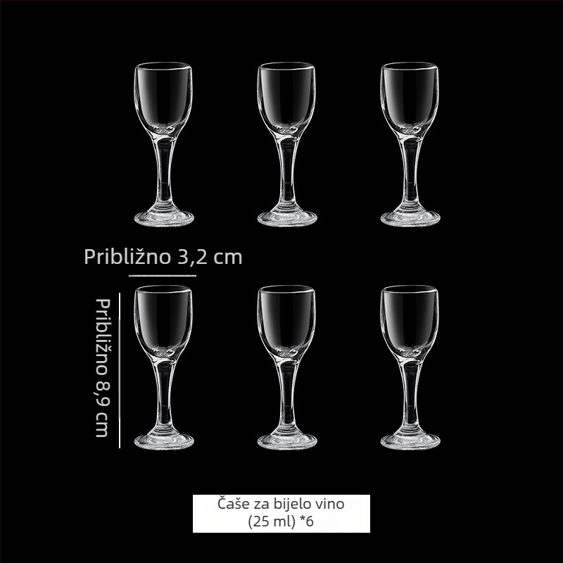 Degustacijska čaša za žestoko piće u obliku tulipana, 50 ml, kristalno staklo, visoko postolje