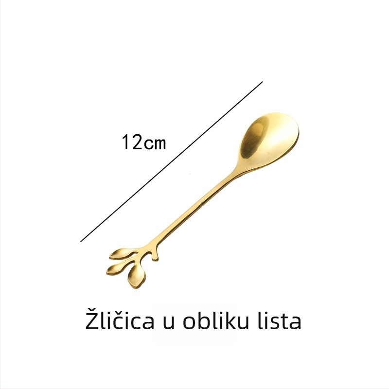 Šalica za kavu s tanjurićem i žličicom na metalnom stalku, keramički kreativni uredski set, nordijski stil