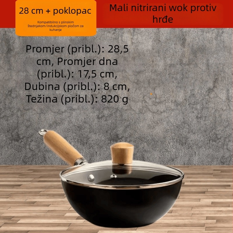 Mini lonac od lijevanog željeza za mlijeko, japanski stil, neprijanjajući, promjera 20/24/28 cm, kompatibilan s indukcijom i plinom