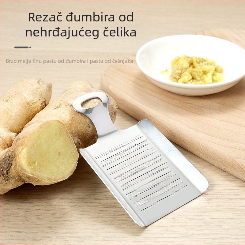 Alat od nehrđajućeg čelika za češnjak i đumbir: ručna presica za češnjak, mljeveni đumbir, proizvodnik paste od češnjaka i alat za luk i đumbir
