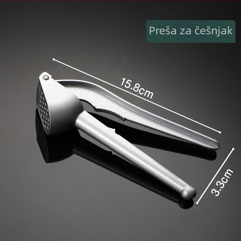 Čvrsti aluminijski ručni lis za češnjak, mljevač češnjaka, oljuštivač češnjaka i presa za sok od đumbira
