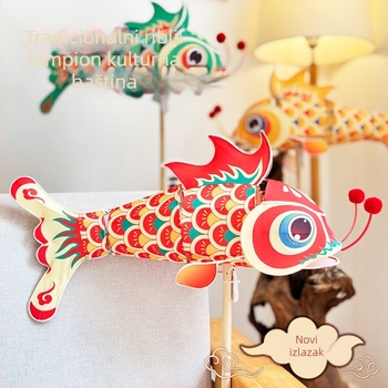 Ručni lampion u forme ribe, 30 cm, ručna izrada, za festival lampiona, Festival Mjeseca i Dan državnosti, DIY plesno izvođenje, drevni stil