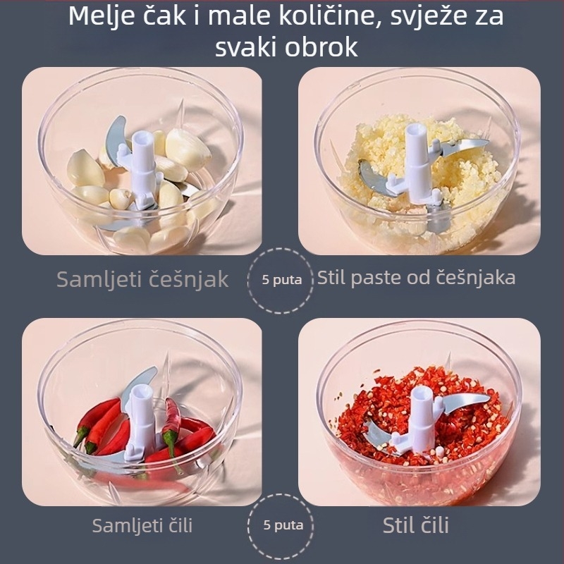 Višestrani alat za češnjak: ručna presa za češnjak, mlin za meso s češnjakom i đumbirom, sječka povrća