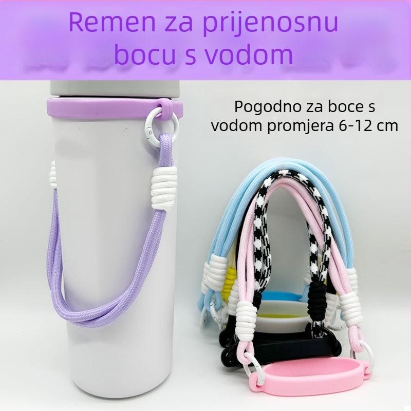 Silikonski omotač za čašu s elastičnim trakom i držačem; izolirana čaša; univerzalni prsten za držanje čaše
