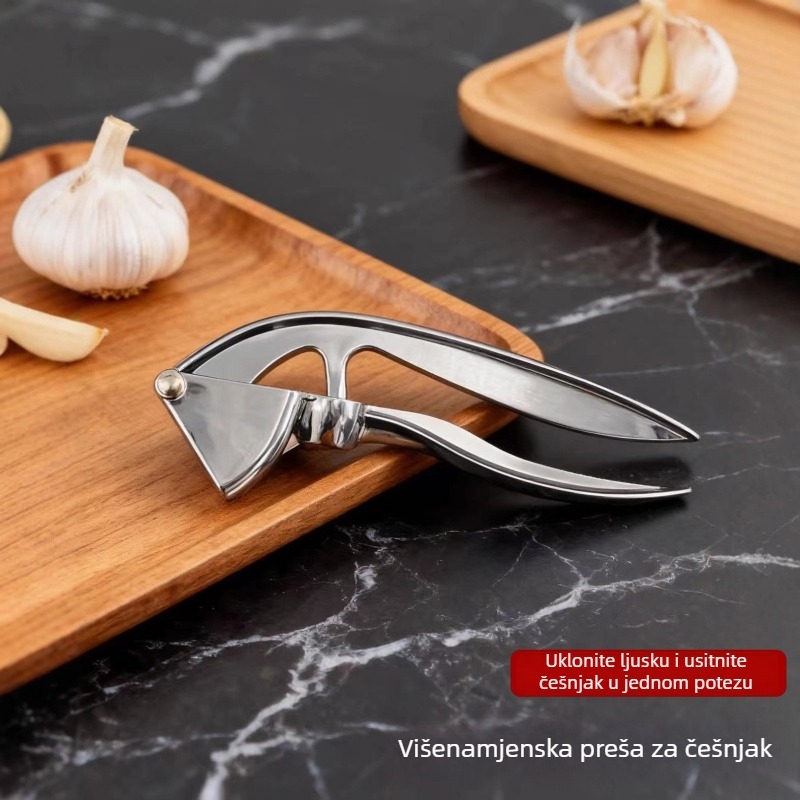 Višenamjenski pritisk za češnjak i oljuvač, ručni sječkač i zgnjeđivač češnjaka, uređaj za pastu od češnjaka, cinkova legura