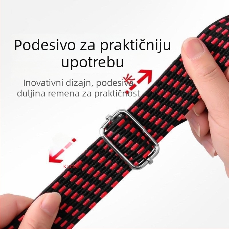 Prilagodljiv kaiš za prtljagu s elastičnim užetom za učvršćivanje tereta