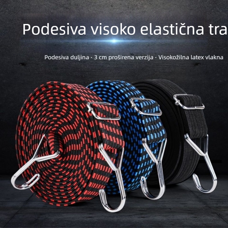 Prilagodljiv kaiš za prtljagu s elastičnim užetom za učvršćivanje tereta