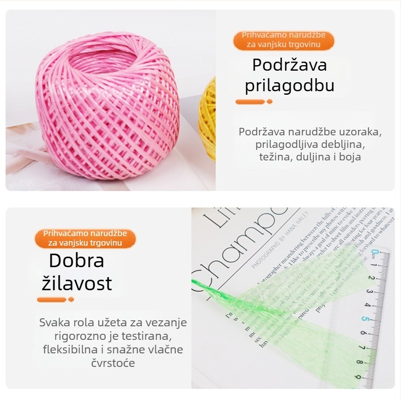 Šarena PP užad za pakiranje, polipropilenski materijal