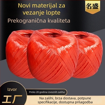 Bijela PP špaga za pakiranje u obliku kuglice, 100 g, plastična šnura za pakiranje
