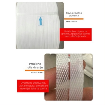8×0,5 mm potpuno automatska traka za pakiranje, prozirna PP plastična spajajuća traka s topljenjem, novi materijal