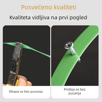 PET plastični trak za pakiranje, širina 16 mm, debljina 0,8 mm, zelene boje, ručna upotreba