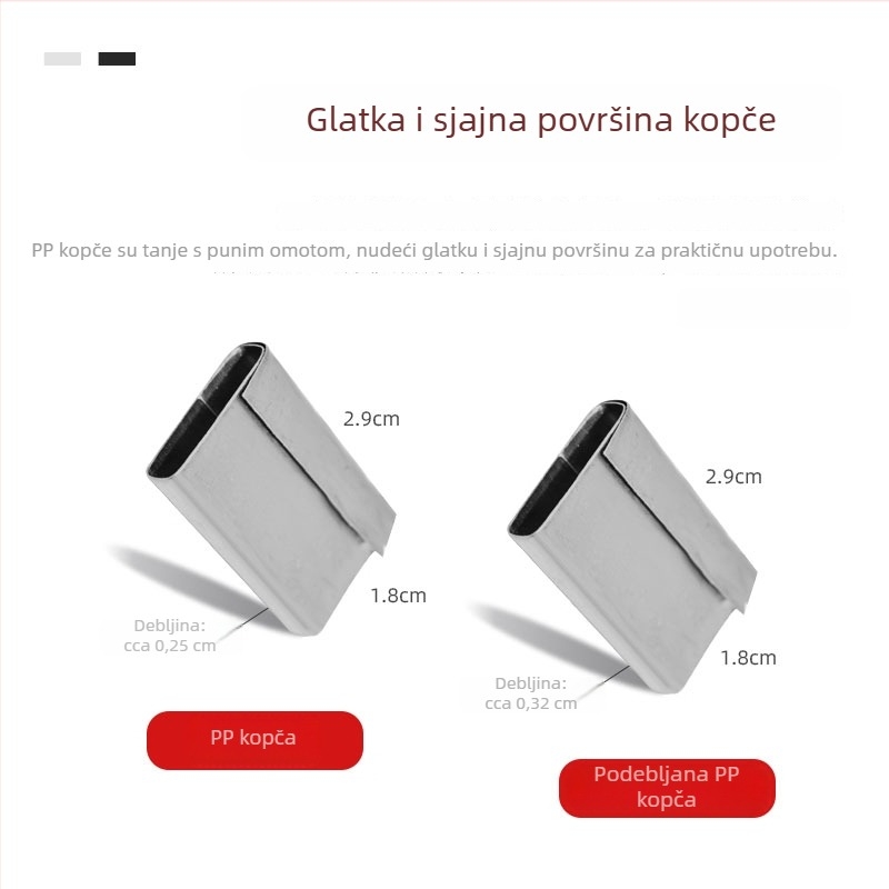Ručna kopča za pakiranje za PET-plastično-čelični pojas