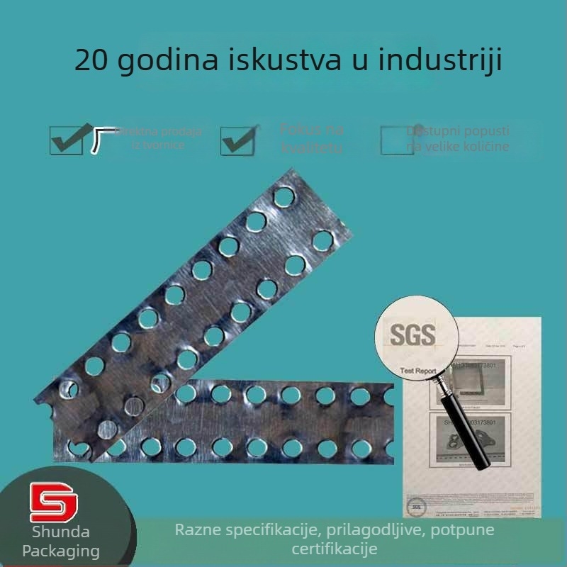 Galvanizirana čelična traka za zaštitu kutova za pakiranje drvenih kutija od šperploče