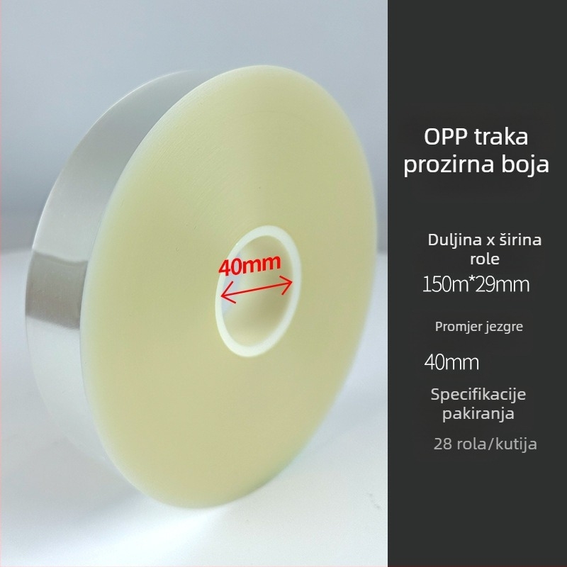 OPP prozirna traka za zatezanje bez ljepila, topljiva, za potpuno automatske strojeve za pakiranje