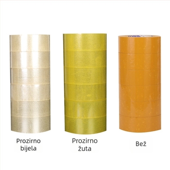 Prozirna bež boje pakirajuća traka, širina 4,5 cm, duljina 100 m, BOPP, snažno ljepilo za zatvaranje paketa