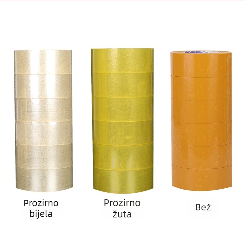 Prozirna bež boje pakirajuća traka, širina 4,5 cm, duljina 100 m, BOPP, snažno ljepilo za zatvaranje paketa