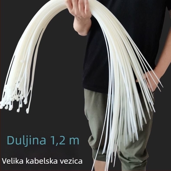 Najlonske vezice za kabel, samozaključavajuće, otporne na hladnoću, proširene i deblje, 8/9/12, crne